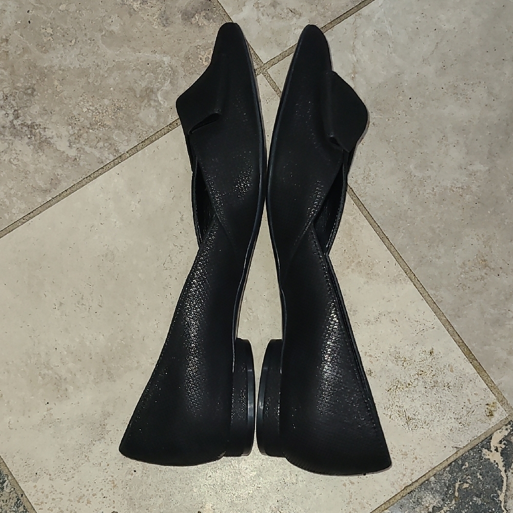 Naturalizer Black Textured Bow Flats NWOB - Picture 8 of 10